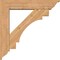 Ekena Millwork Merced Traditional Smooth Bracket w/ Offset Brace, Western Red Cedar, 7 1/2"W x 36"D x 36"H BKT0806X36X36MRC01SWR - alternate 2
